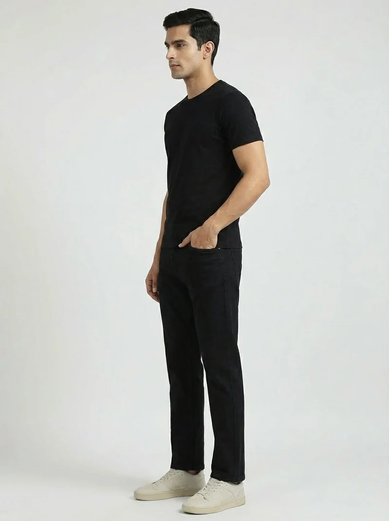 inkd Men's Classic Regular Fit Jeans with 5 Pocket Styling | Mid- Rise | Soft & Stretchable